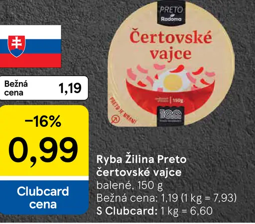Ryba Žilina Preto čertovské vajce