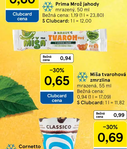 Míša tvarohová zmrzlina