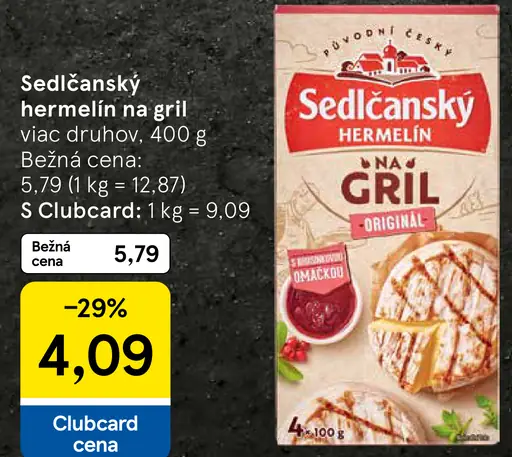 Sedlčanský hermelín na gril