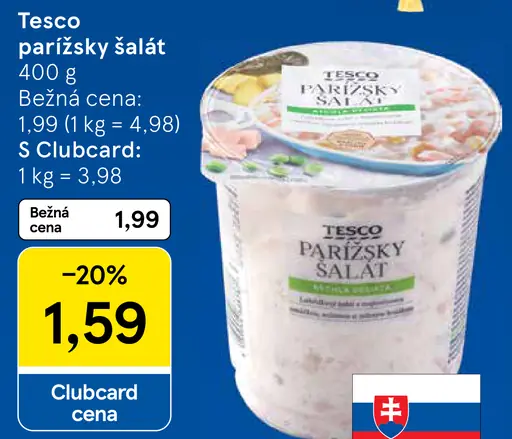 Tesco parížsky šalát