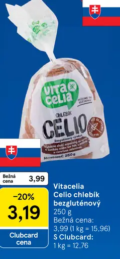 Vitacelia Celio chlebík bezlepkový
