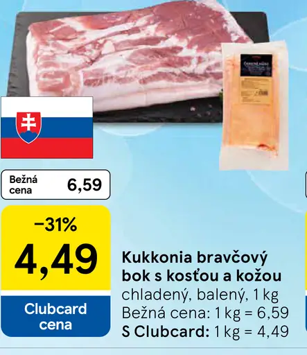 Kukkonia bravčový bok s kosťou a kožou