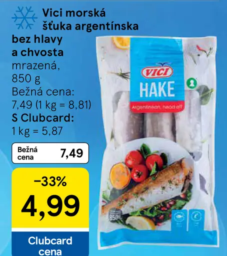 Vici morská šťuka argentínska, bez hlavy a chvosta