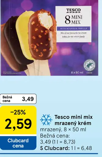 Tesco Mini Mix mrazený krém