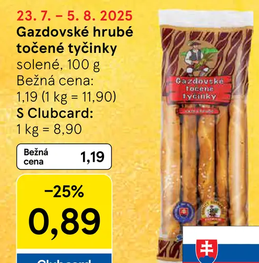 Gazdovské hrubé točené tyčinky solené