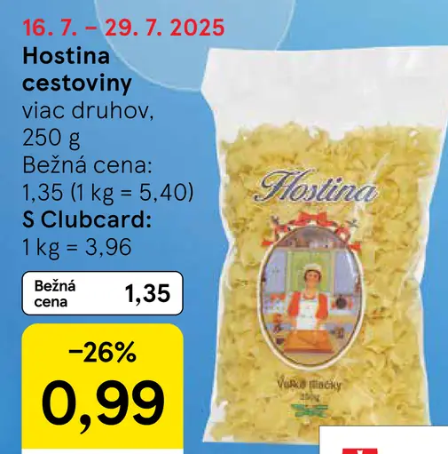 Hostina cestoviny