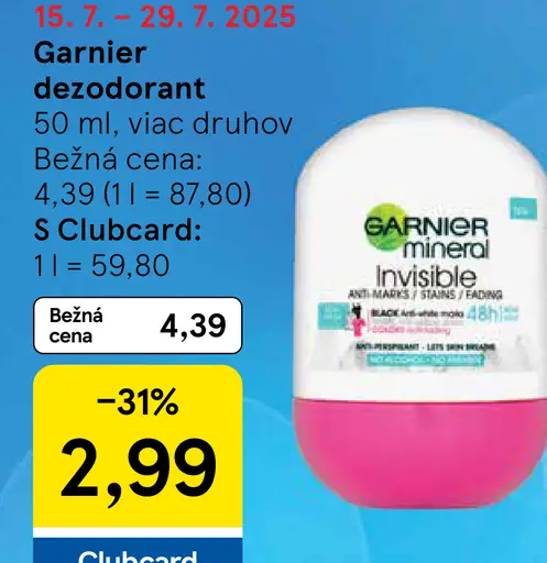 Garnier dezodorant