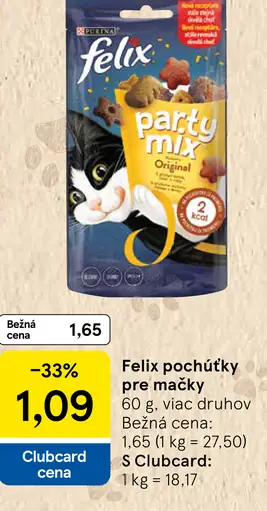 Felix pochúťky pre mačky