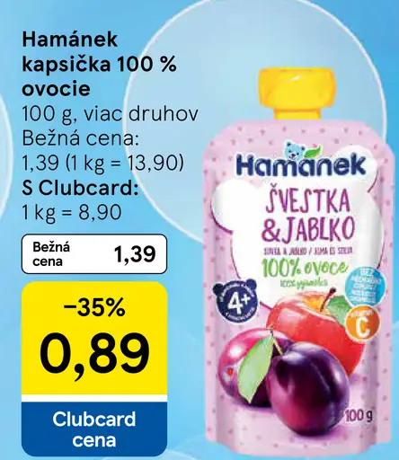 Hamánek kapsička 100 % ovocie