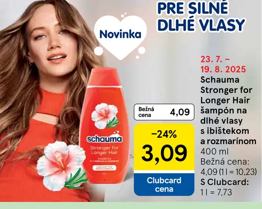 Schauma Stronger for Longer Hair šampón na dlhé vlasy s ibištekom a rozmarínom