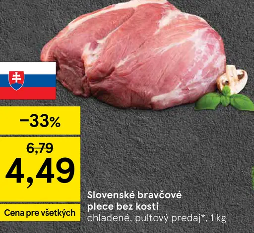 Slovenské bravčové karé bez kosti