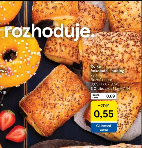 Rolka čokoláda – puding
