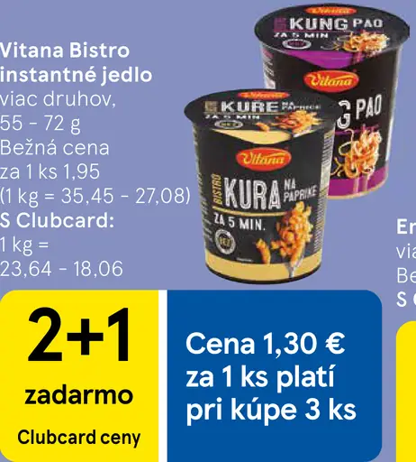 Vitana Bistro Instantné jedlo