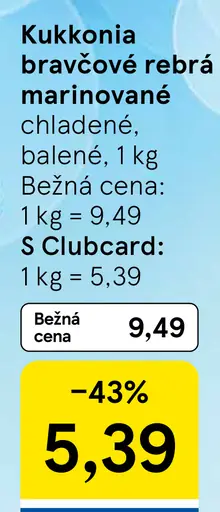 Kukkonia bravčové rebrá marinované