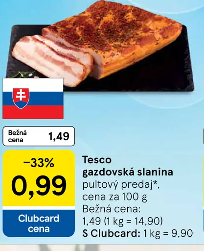 Tesco Gazdovská slanina