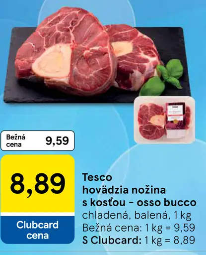 Tesco hovädzia nožina s kosťou osso bucco