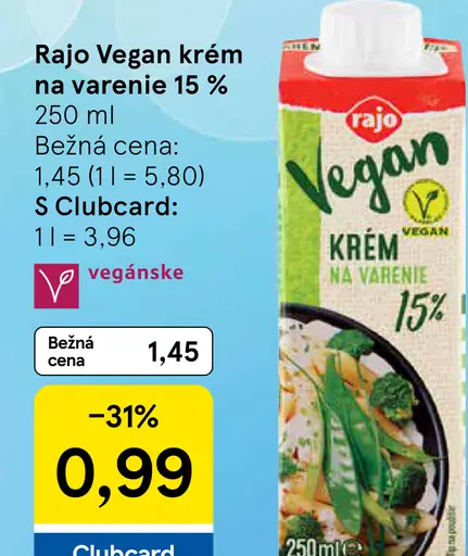 Rajo krém na varenie Vegan