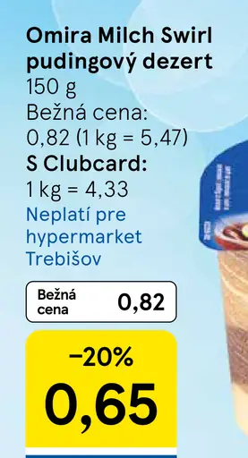 Omira Milch Swirl pudingový dezert