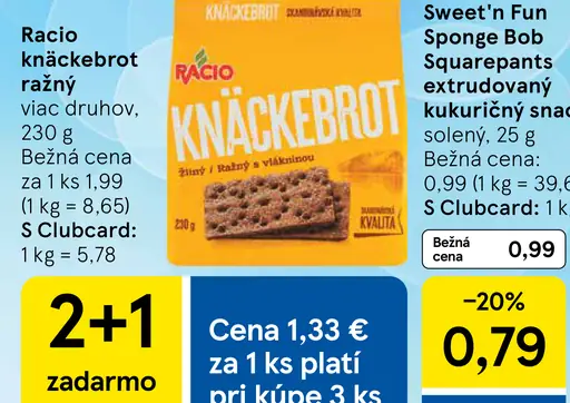 Racio Knäckebrot ražný
