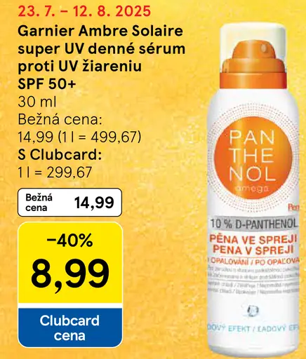 Garnier Ambre Solaire Super UV Denné sérum proti UV žiareniu, SPF 50 +