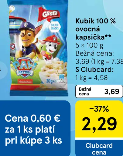 Kubík 100 % ovocná kapsička