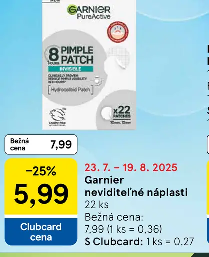 Garnier neviditeľné náplasti