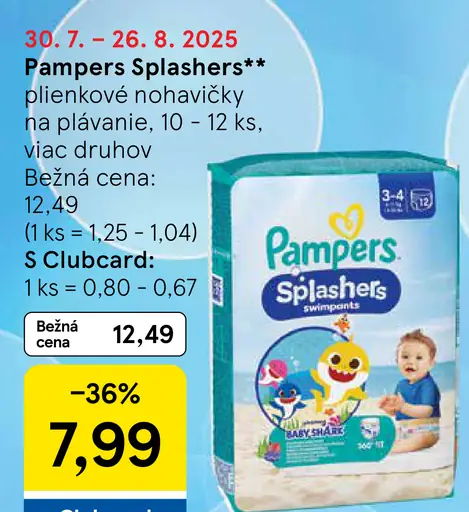 Pampers Splasher nohavičky na plávanie