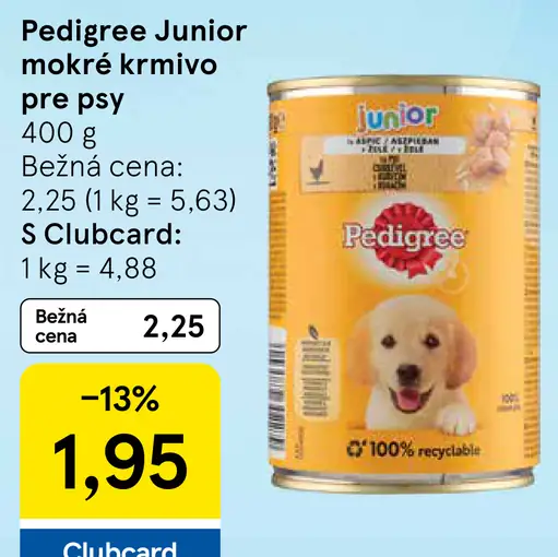 Pedigree Junior mokré krmivo pre psy