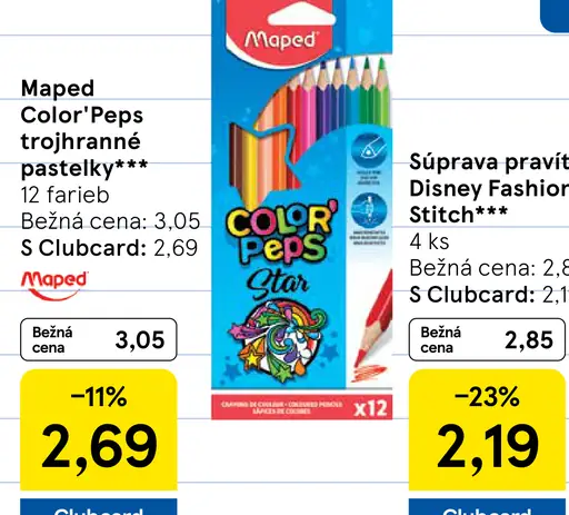 Maped Color'Peps trojhranné pastelky