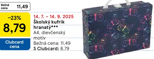 Školský kufrík hranatý