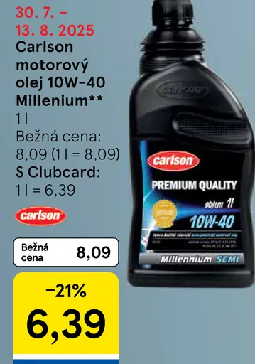 Carlson motorový olej 10w-40 Millenium