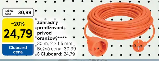 Záhradný predlžovací prívod oranžový