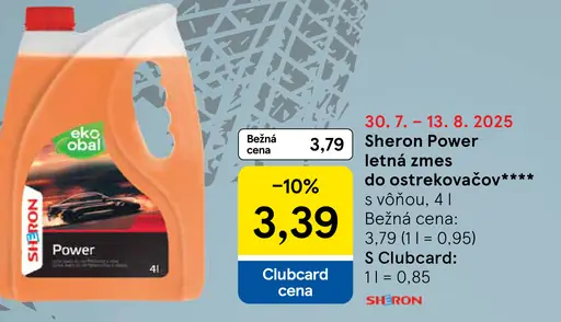 Sheron Power letná zmes do ostrekovačov