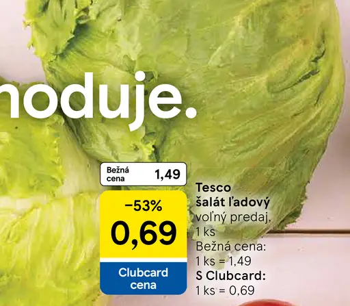 Tesco šalát ľadový