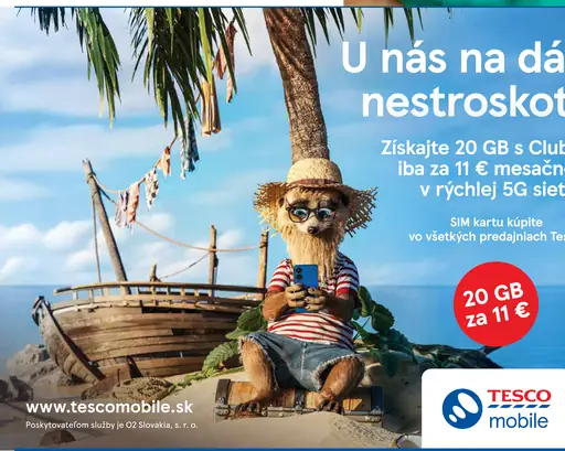 Tesco Mobile 20 GB s Clubcard