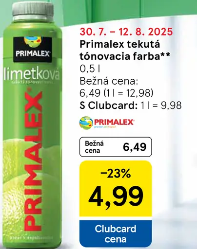 Primalex tekutá tónovacia farba