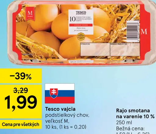 Tesco vajcia