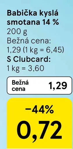 Babička smotana kyslá 14%