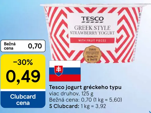Tesco jogurt gréckeho typu