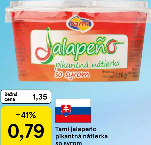 Tami Jalapeño pikantná nátierka so syrom