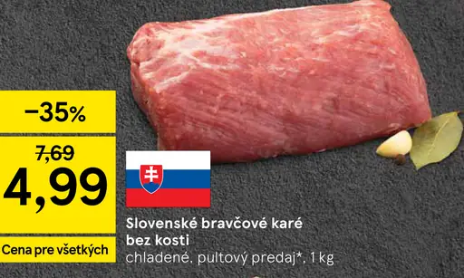 Slovenské bravčové karé bez kosti