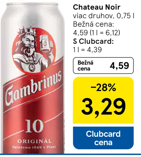 Gambrinus plechovka
