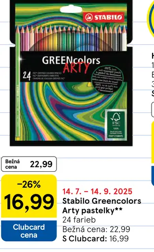 Stabilo Greencolors Arty pastelky