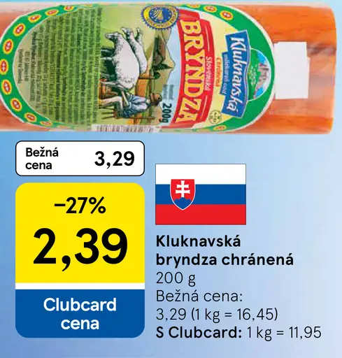 Kluknavská bryndza chránená