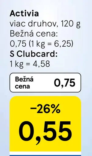 Activia viac druhov