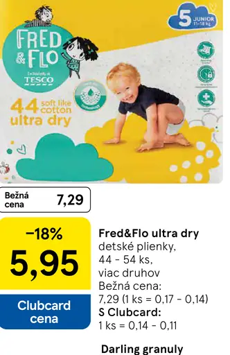 Fred&Flo ultra dry detské plienky