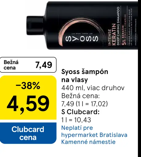 Syoss šampón na vlasy