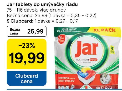 Jar Tablety do umývačky