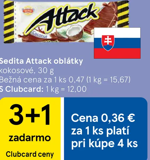Sedita Attack oblátky kokosové