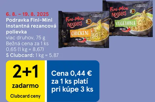 Podravka Fini-Mini Instantná rezancová polievka s hovädzou príchuťou